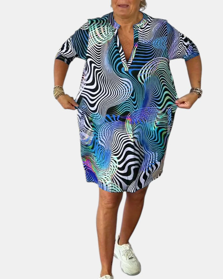 Jessica™ | Colourful V-neck Dress
