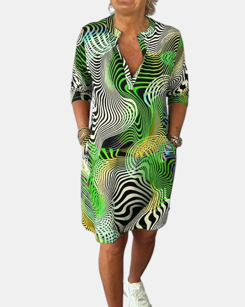 Jessica™ | Colourful V-neck Dress