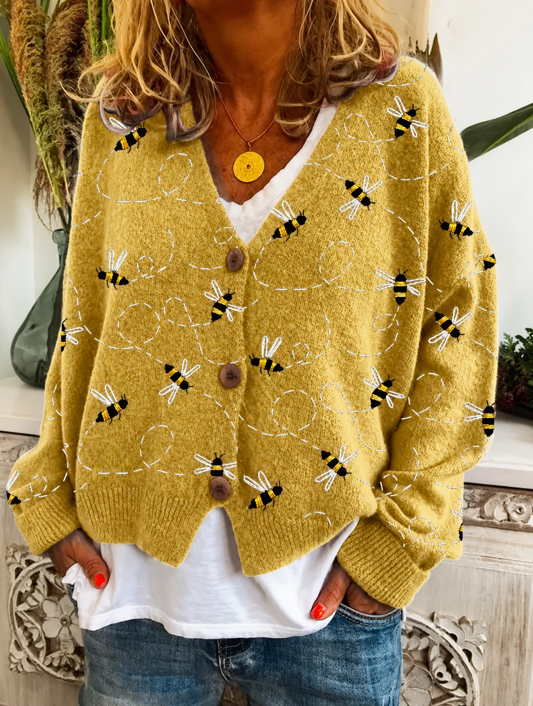 Delilah | Printed Knit Cardigan