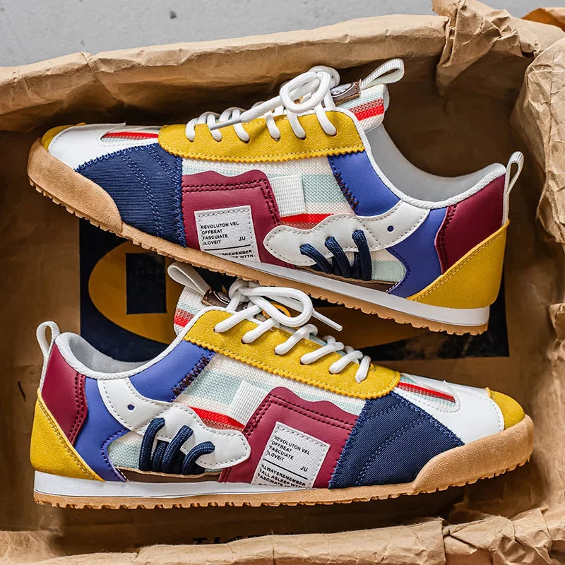 Gino | Sneakers rétro da uomo con dettagli color block