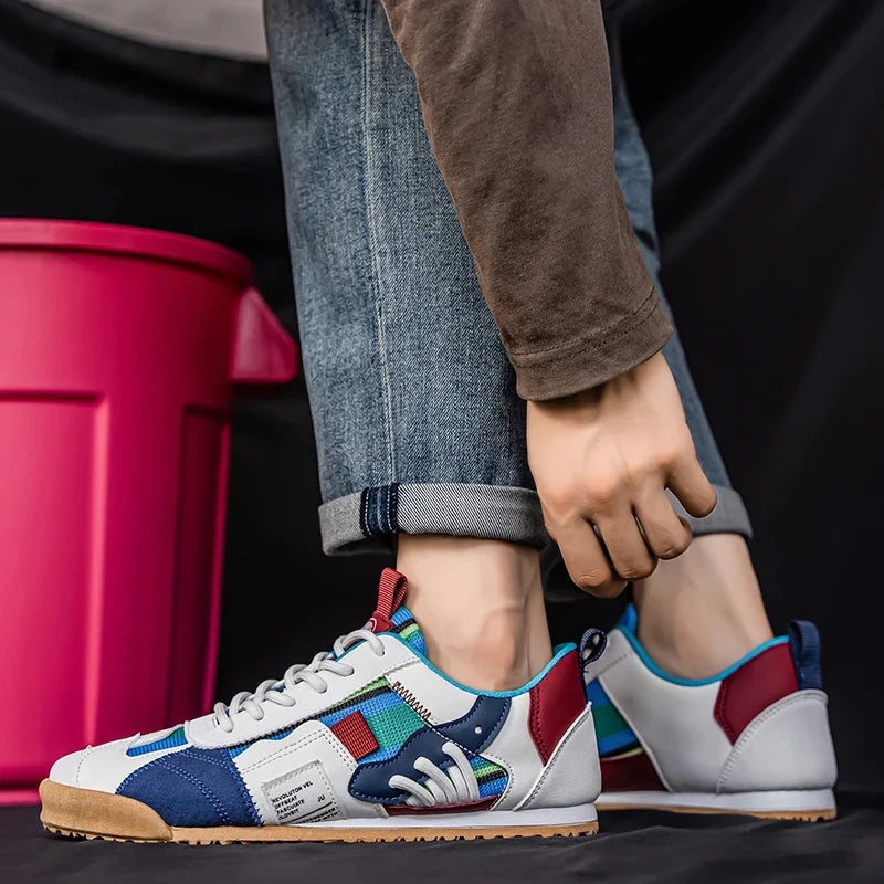 Gino | Sneakers rétro da uomo con dettagli color block