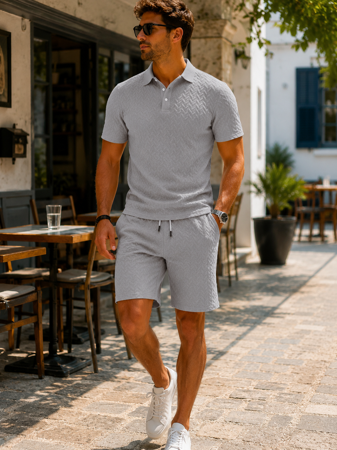 Mason | Elegant Polo & Shorts Set