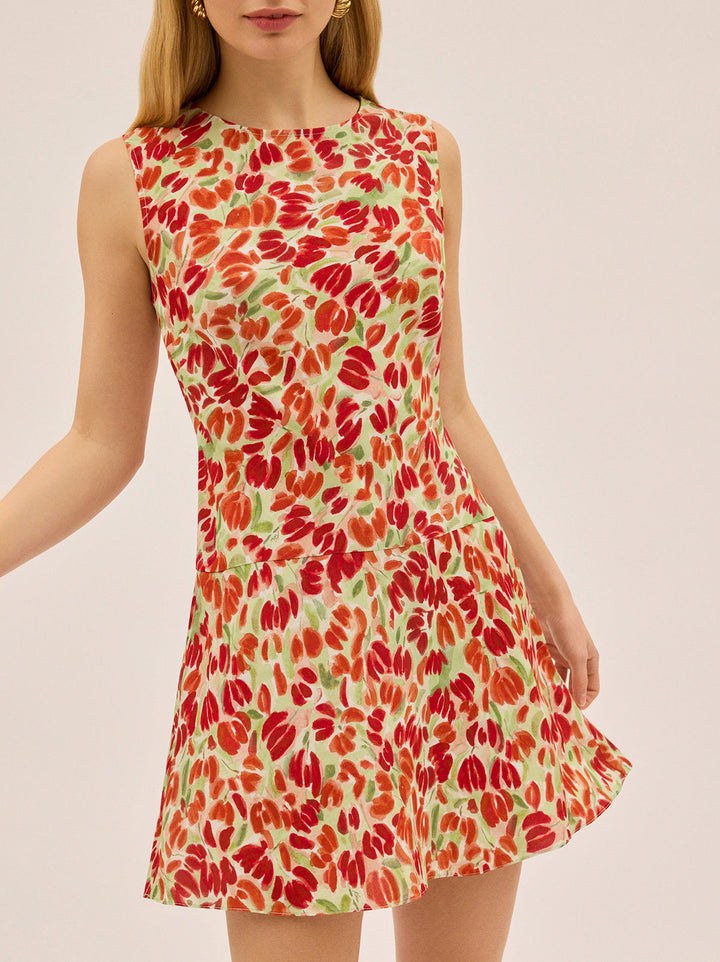 Aimee Tulip Print Mini Dress