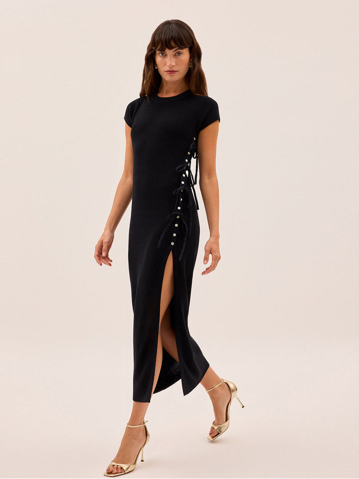 Calista Black Knit Dress