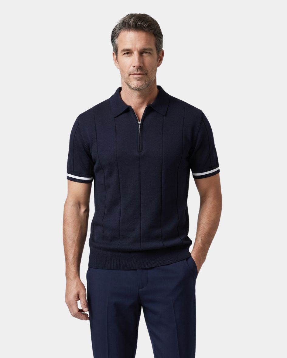 Clark | Knit Zip Polo Shirt