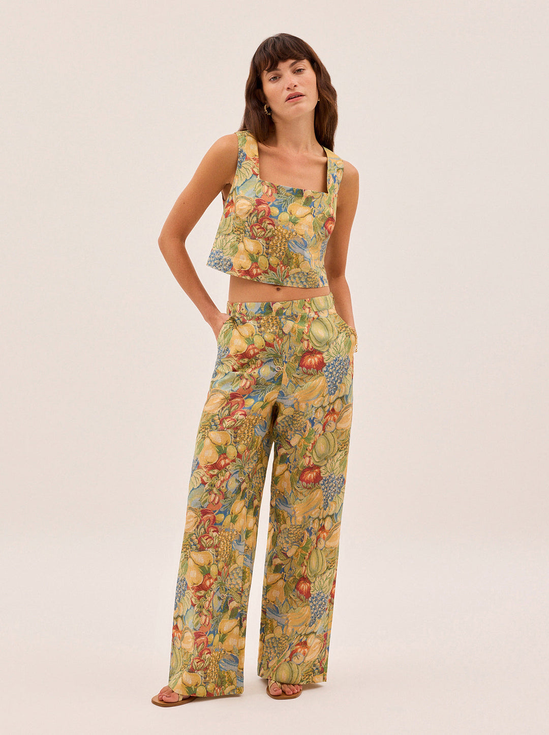 Cosima Fruit Print Trousers