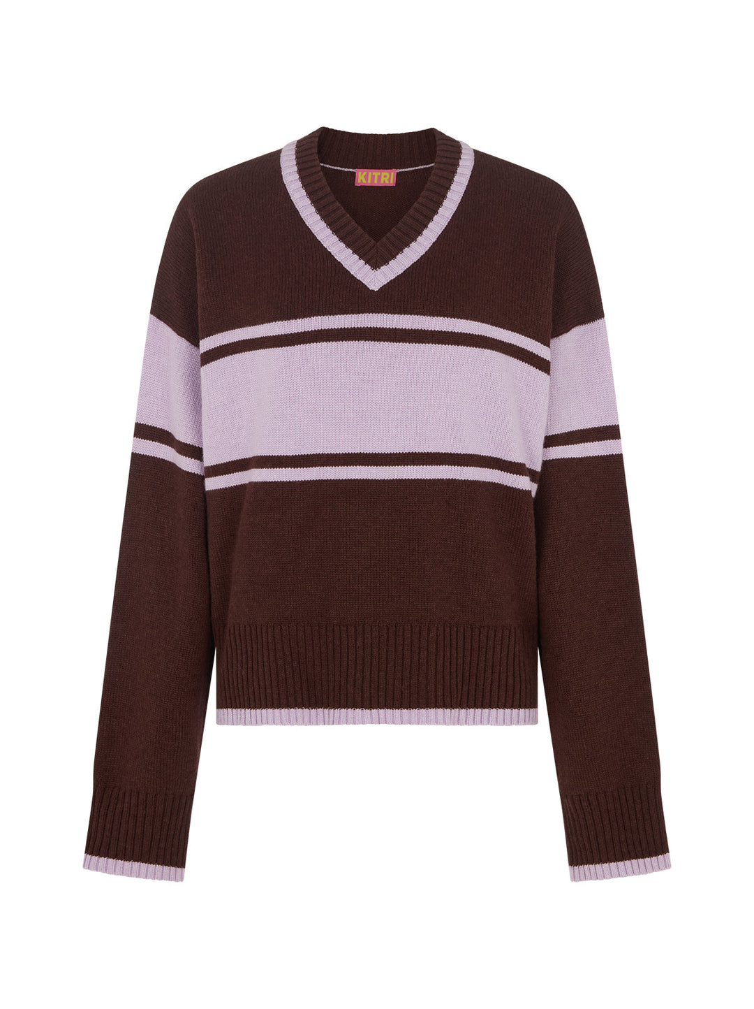 Everly V-Neck Striped Jumper