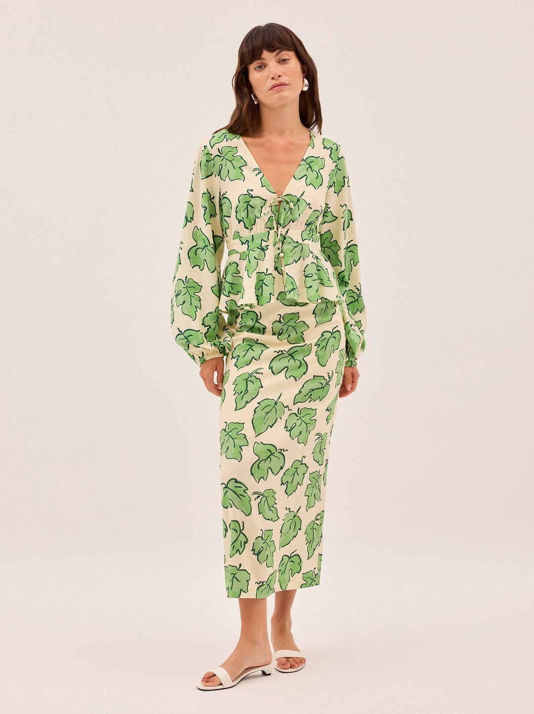 Irene Green Vine Leaf Top