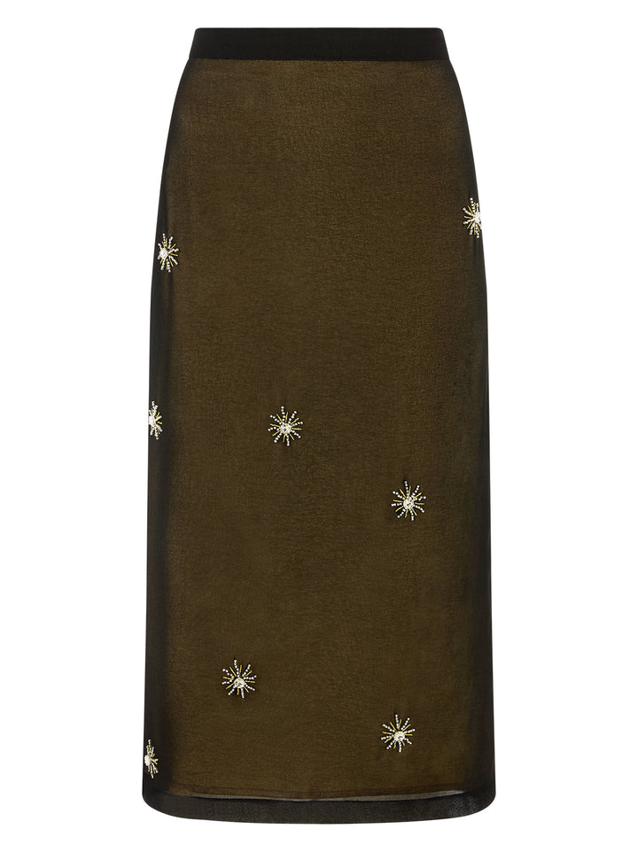 Jacqueline Black Embellished Skirt