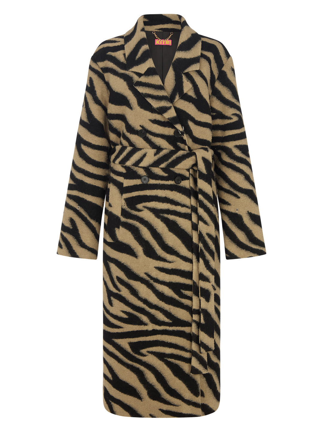 Lara Zebra Wool-Blend Coat