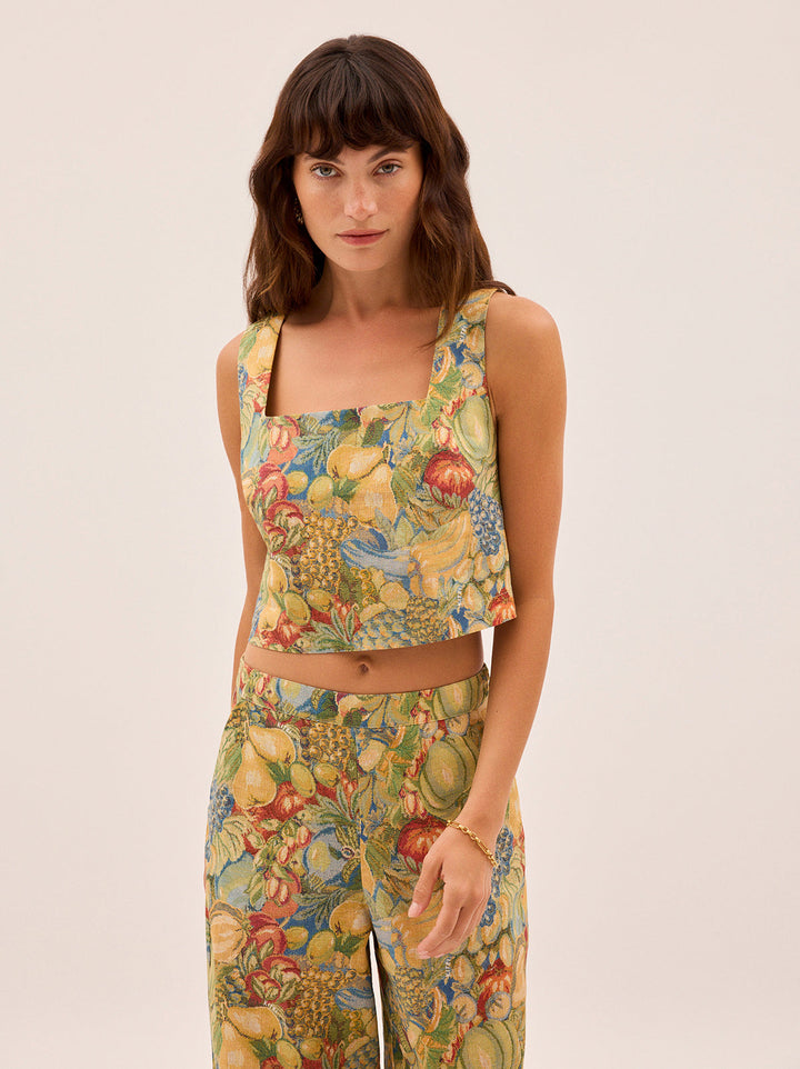 Maeve Fruit Print Top
