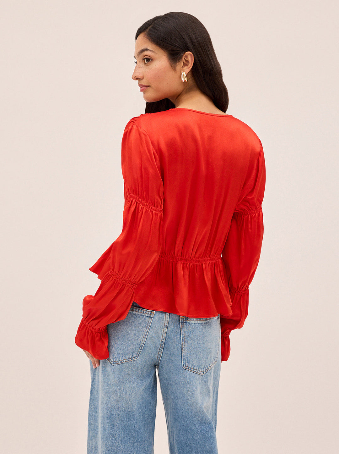 Maia Red Satin Top