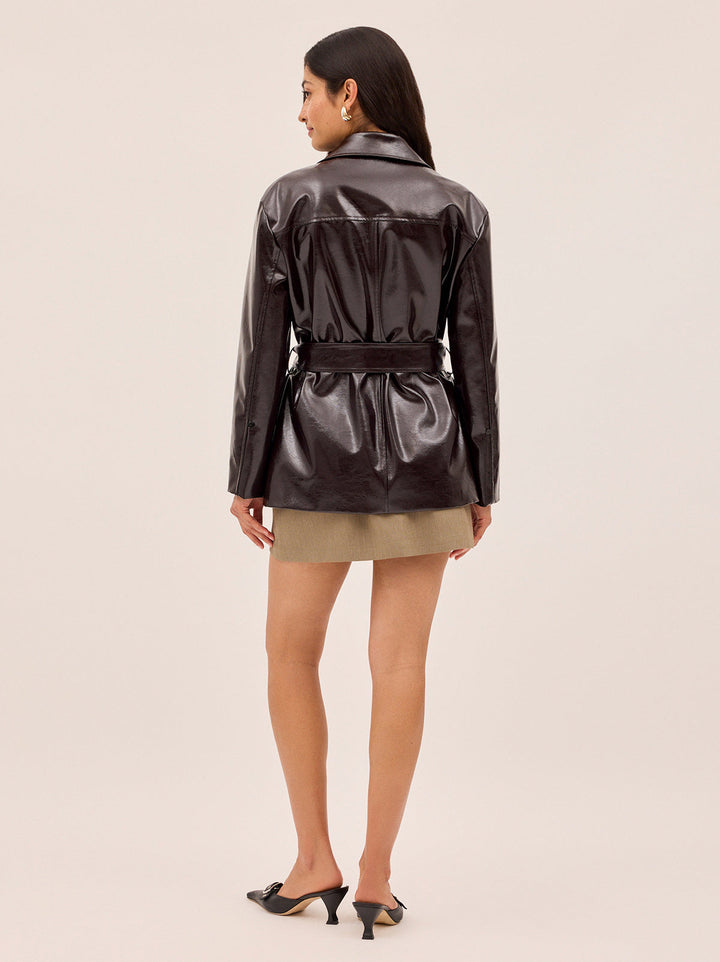 Sophie Dark Chocolate Vinyl Jacket