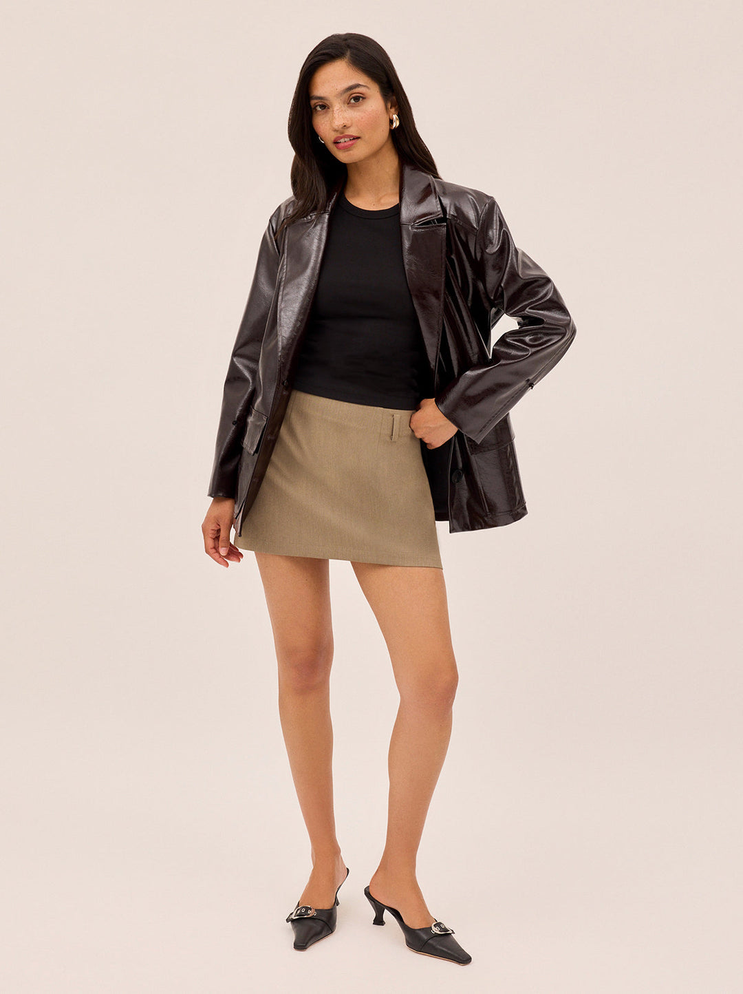 Sophie Dark Chocolate Vinyl Jacket