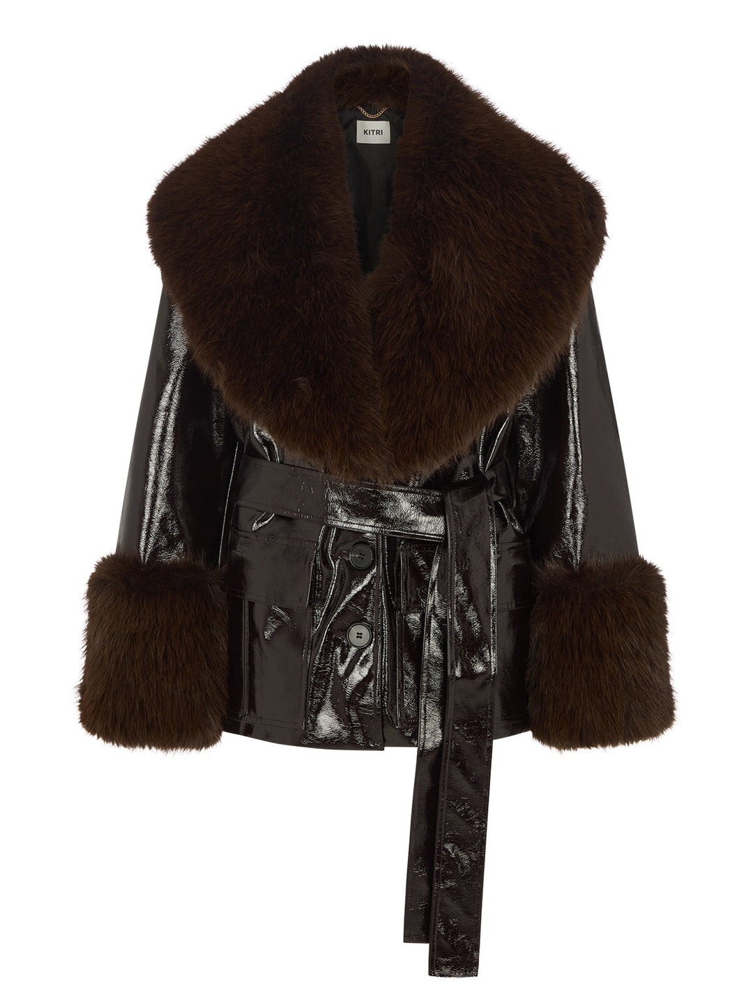 Sophie Dark Chocolate Vinyl Jacket