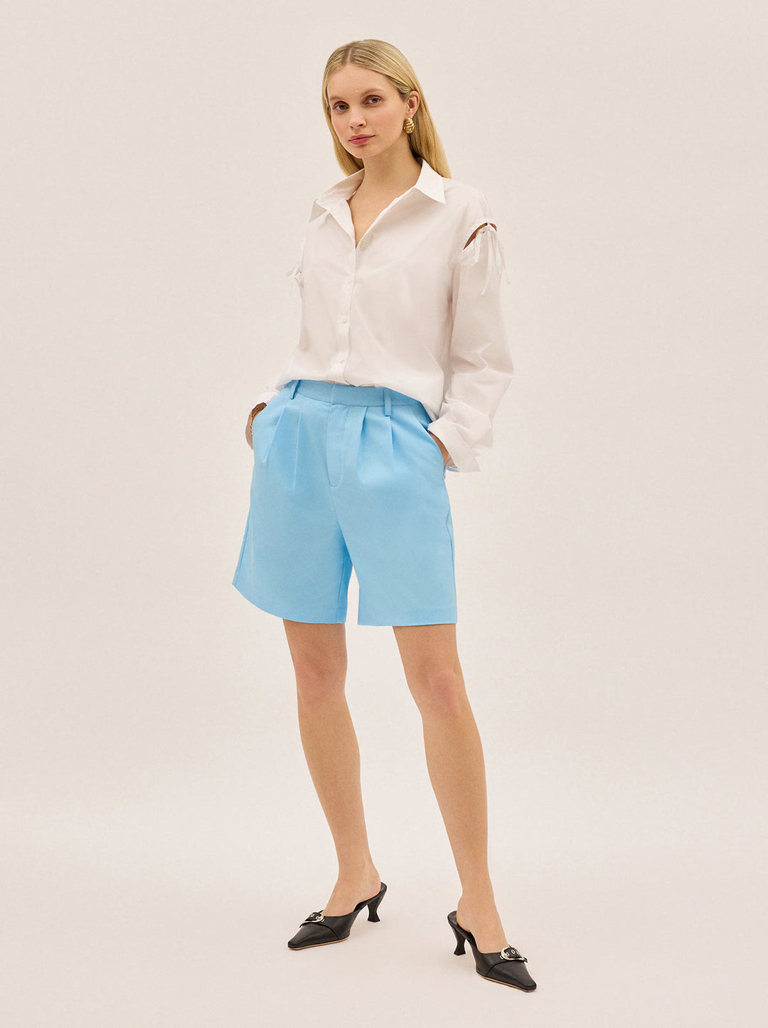 Tamsin Blue Tailored Shorts