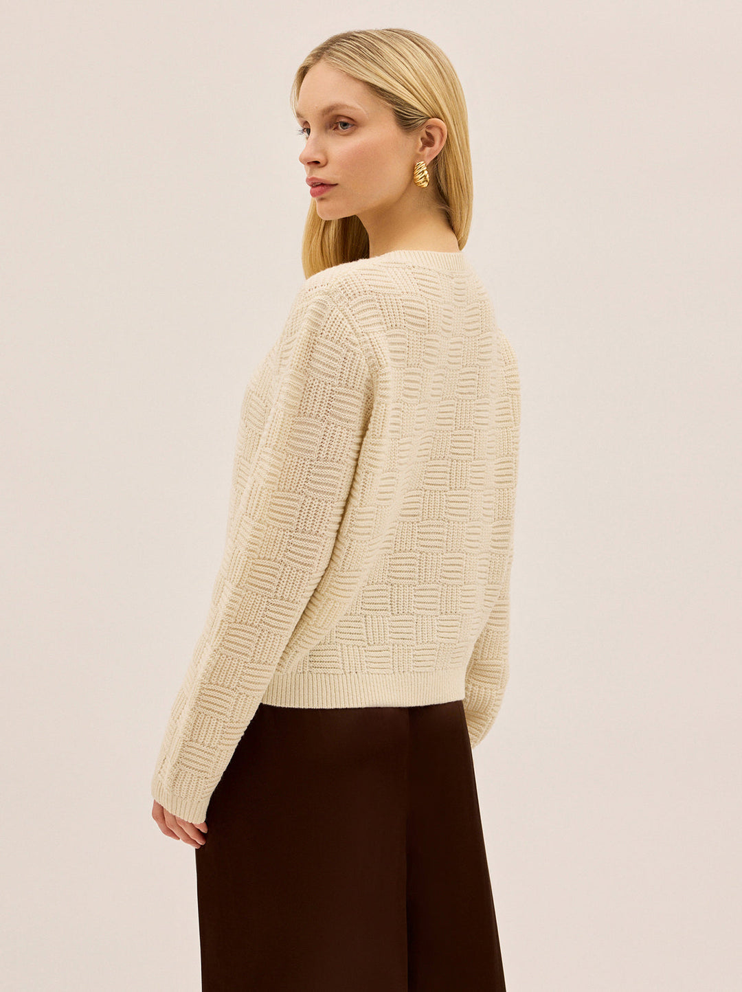 Terri Ivory Knit Cardigan