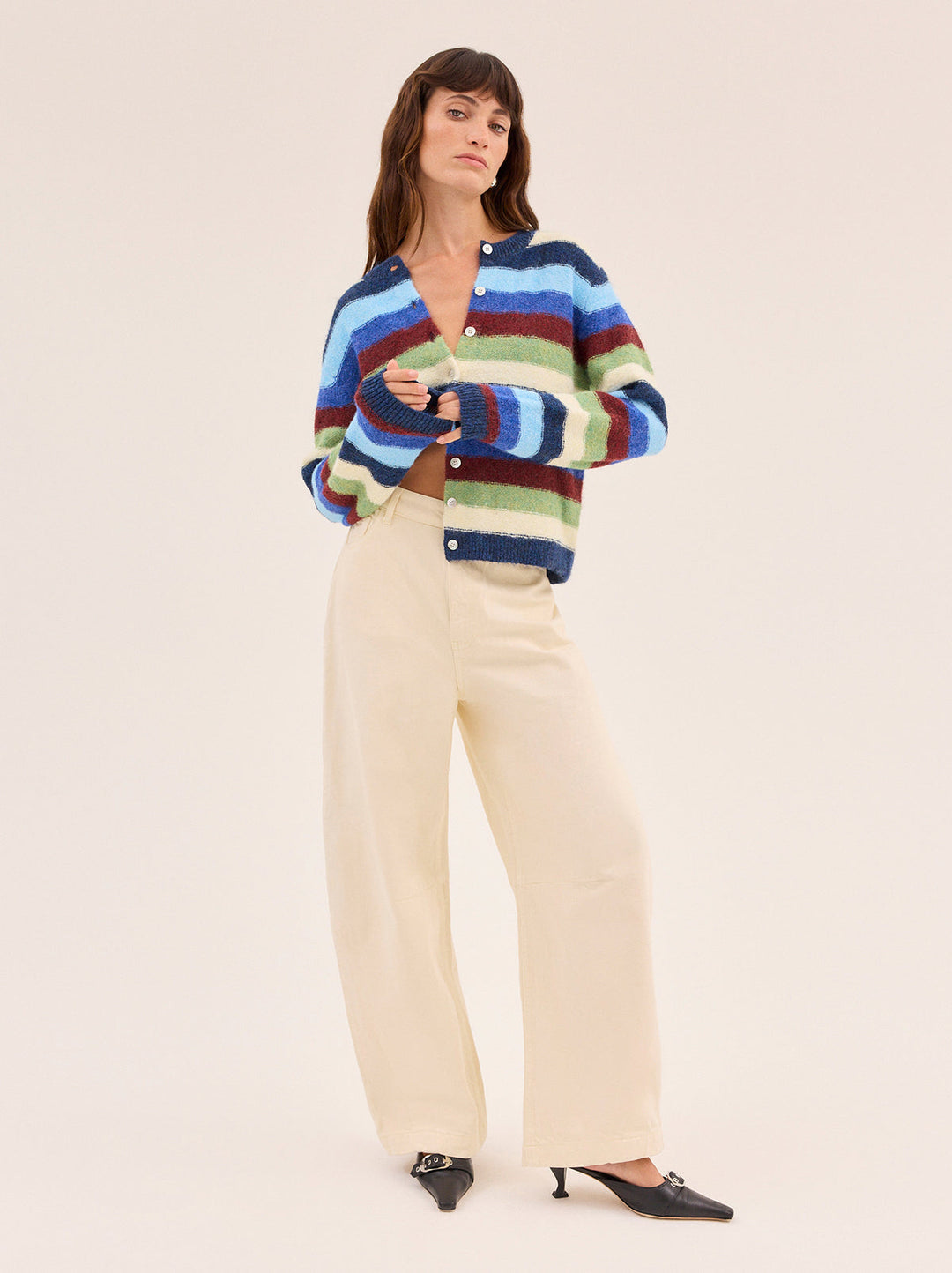 Terri Multi Striped Knit Cardigan