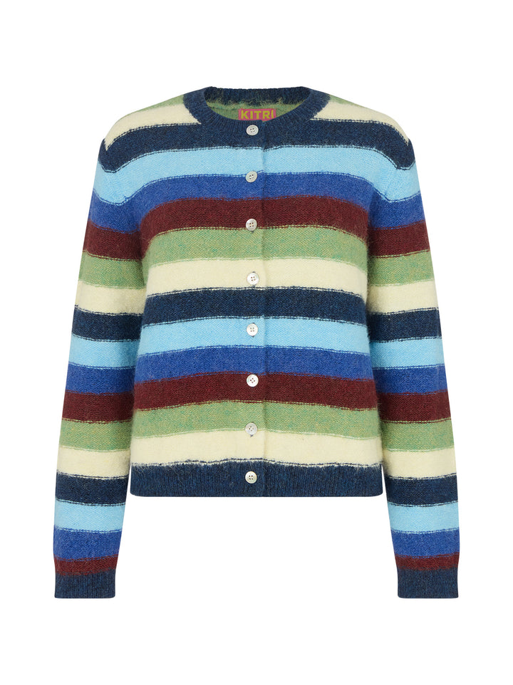 Terri Multi Striped Knit Cardigan