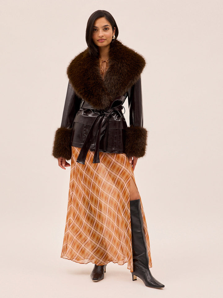 Sophie Dark Chocolate Vinyl Jacket